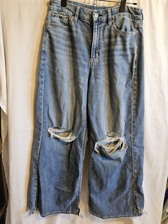 American Eagle Outfitters Denim - AE- Women's Curvy Super High-Rise Baggy Wide Leg Jeans SZ. 10 Short
